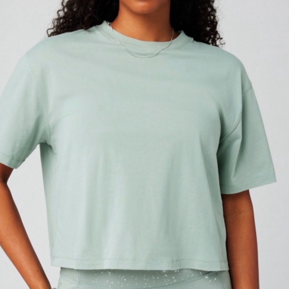 FABLETICS 100% Cotton Boxy Tee - S - Green
